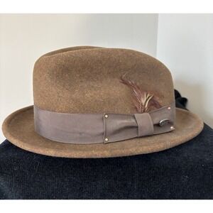 Bailey Of Hollywood Tino Fedora Water Repellent Wool Hat Medium USA Made